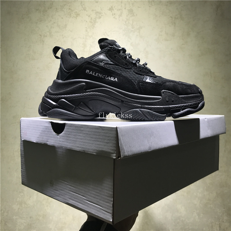 Balenciaga 2017 Fall Winter Triple-S Sneakers All Black